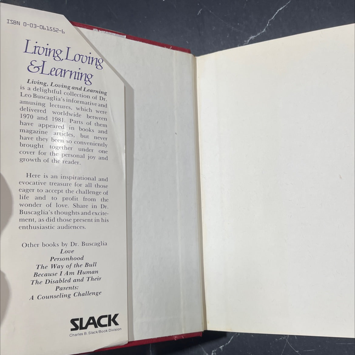 living loving and learning book, by Leo Buscaglia, 1982 Hardcover image 4