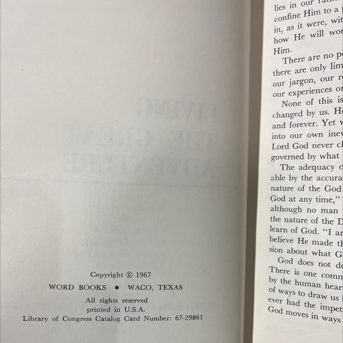 living the great adventure book, by Richard Engquist, 1967 Hardcover image 3