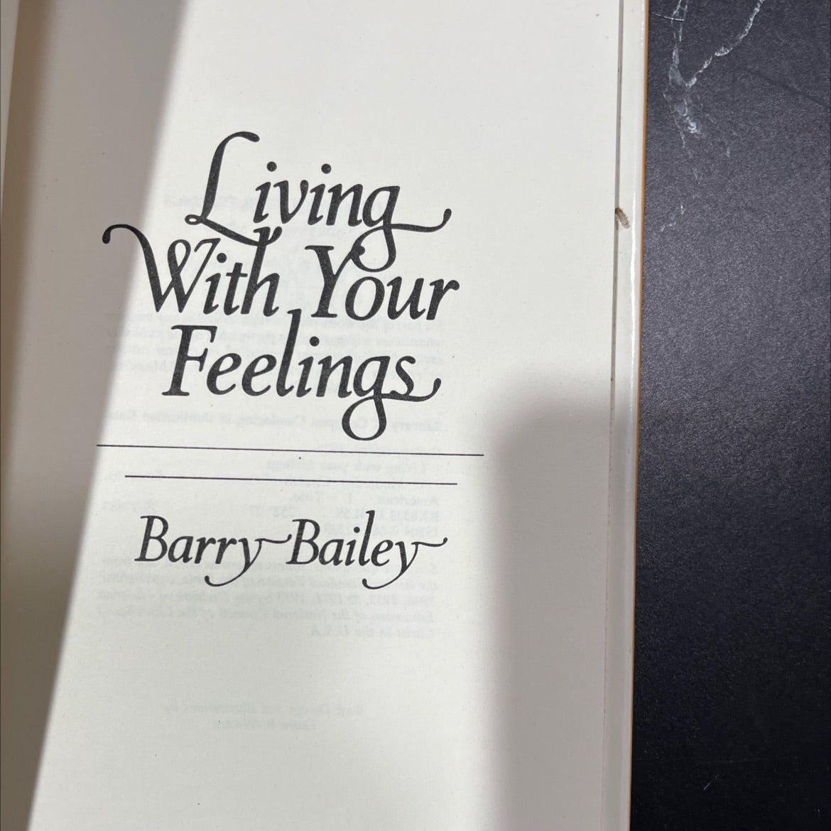 living with your feelings book, by barry bailey, 1980 Hardcover, Vintage image 2