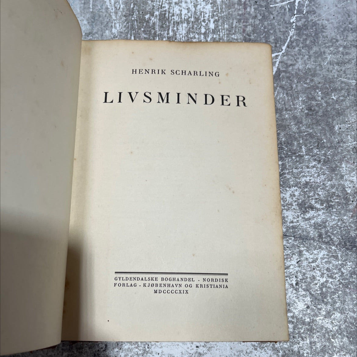 livsminder book, by henrik scharling, 1919 Leather image 2
