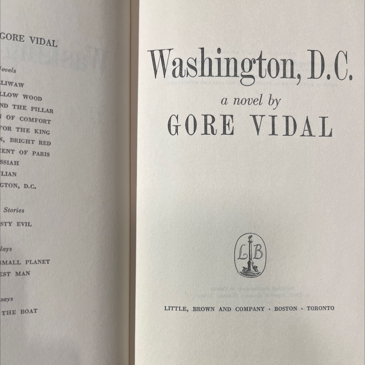 liwaw llow wood and the pillar of comfort for the king book, by gore vidal, 1967 Hardcover image 2