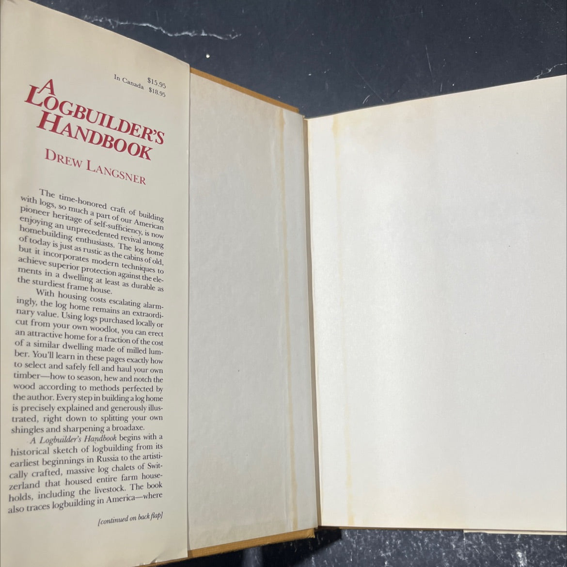 logbuilder's handbook book, by drew langsner, 1982 Hardcover image 4