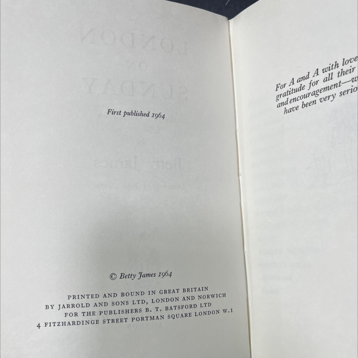 london on sunday a sort of guide book book, by betty james, 1964 Hardcover image 3