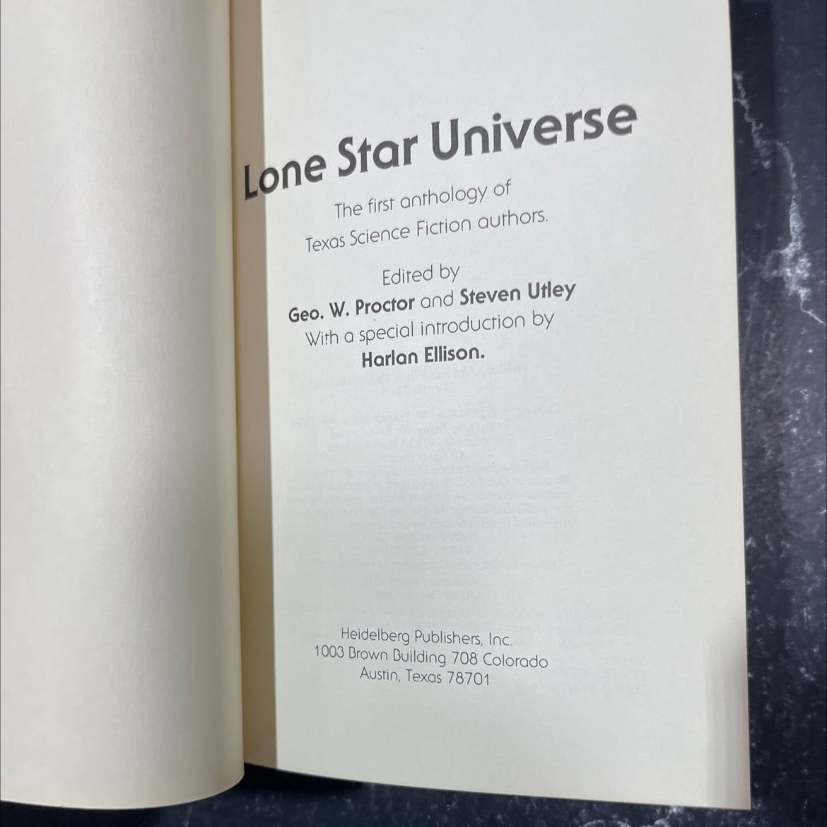 lone star universe book, by geo. w. proctor, steven utley, 1976 Hardcover image 2