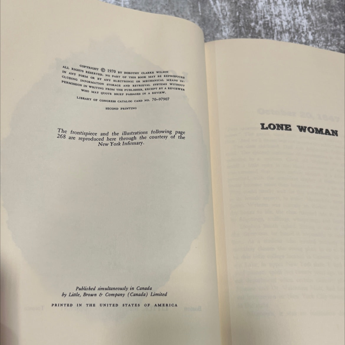 lone woman the story of elizabeth blackwell the first woman doctor book, by dorothy clarke wilson, 1970 Hardcover image 3