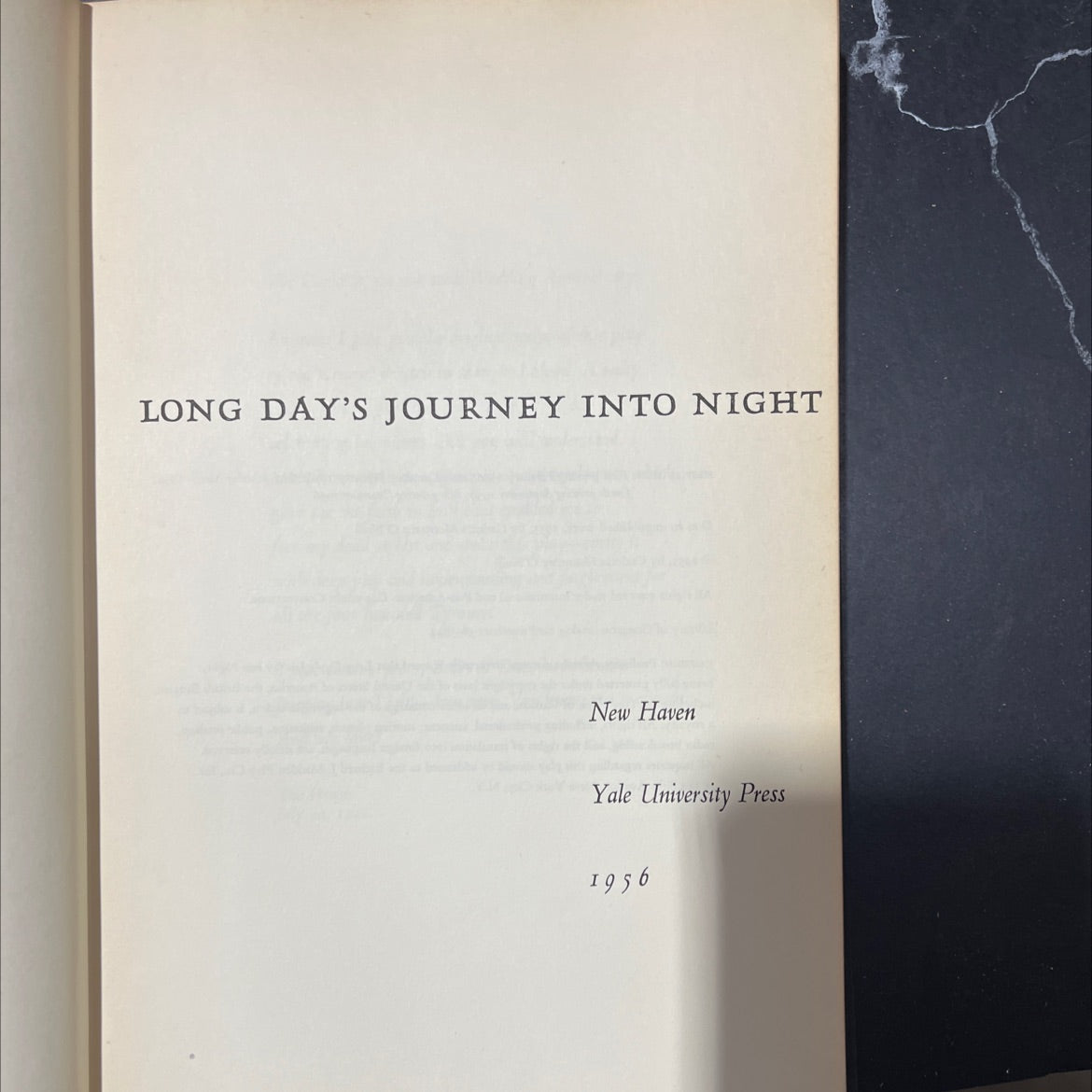 long day's journey into night book, by Eugene O'Neill, 1956 Hardcover image 2