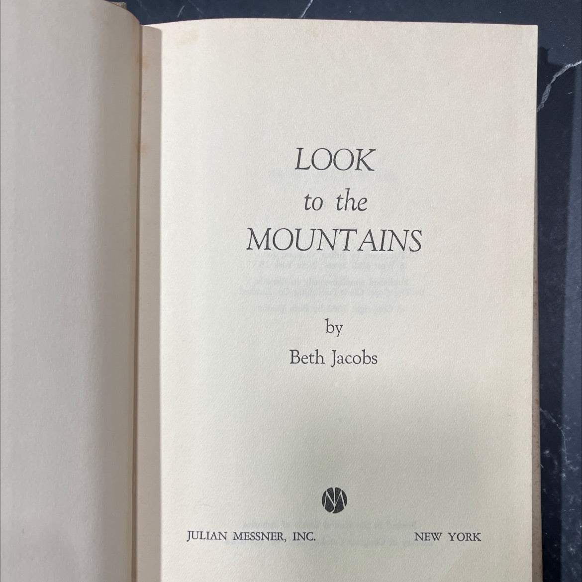 look to the mountains book, by beth jacobs, 1963 Hardcover image 2