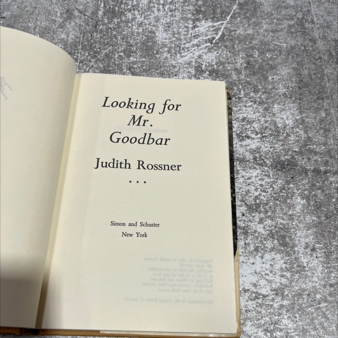 looking for mr. goodbar book, by judith rossner, 1975 Hardcover image 2