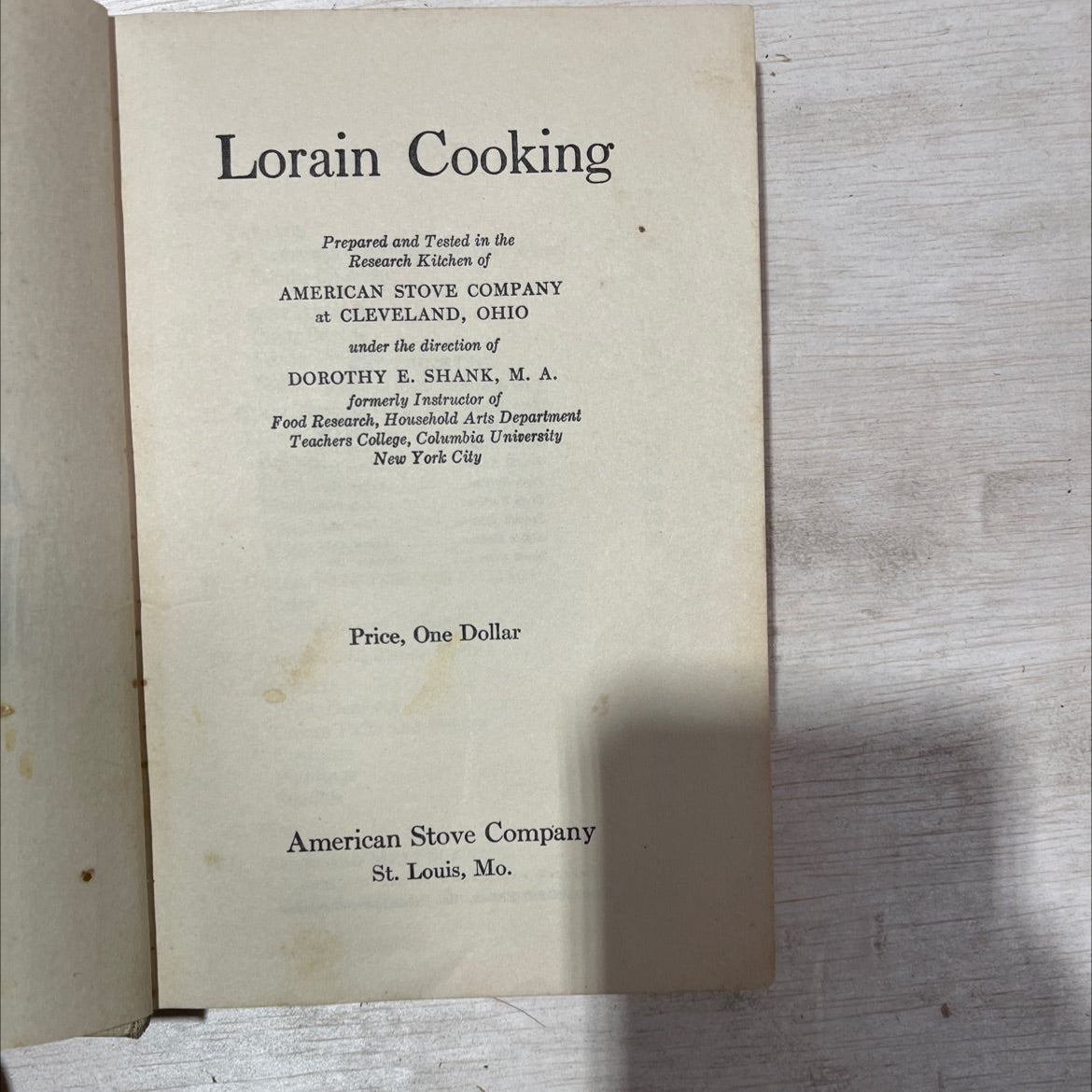 lorain cooking book, by dorothy e. shank, 1931 Hardcover, Antique image 2
