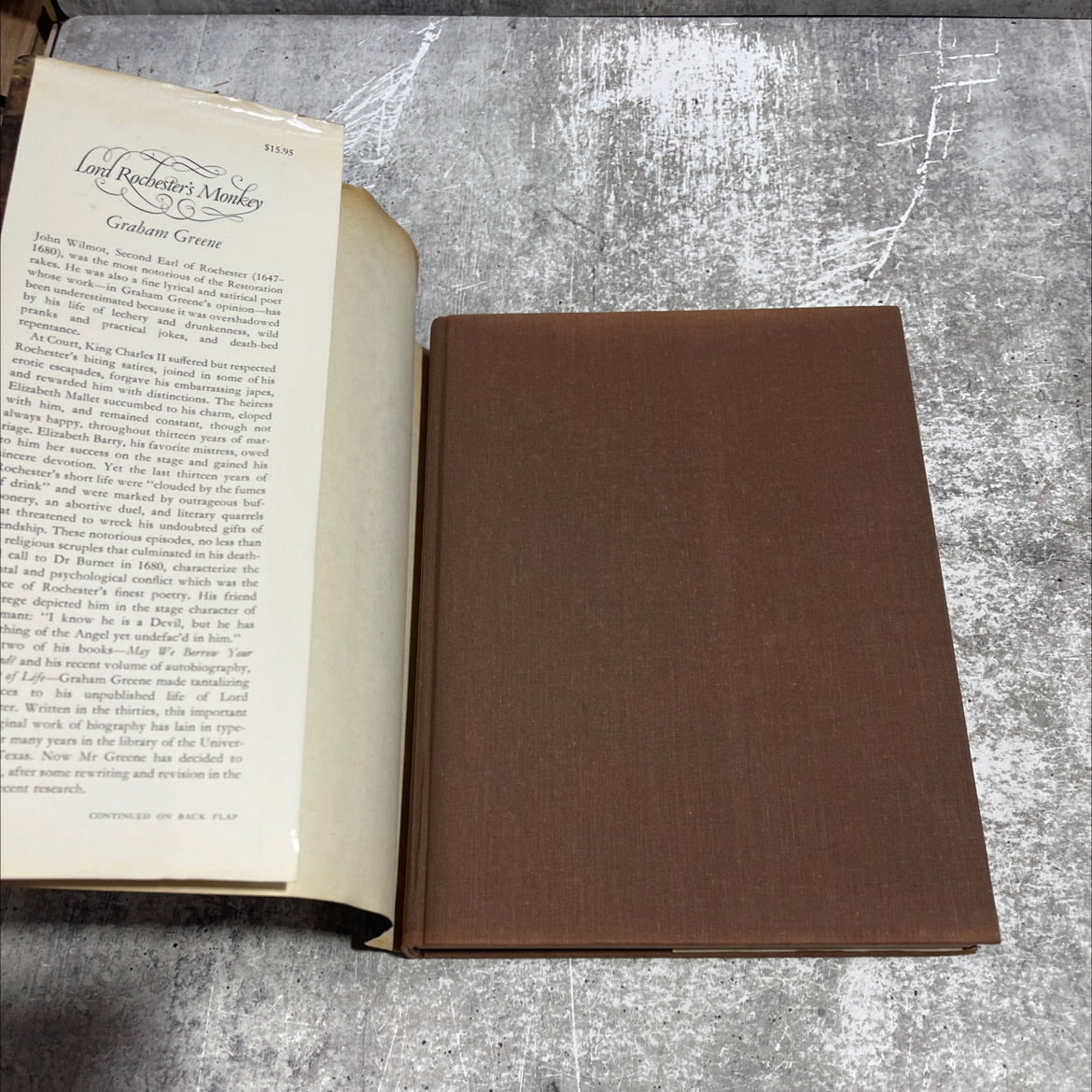 lord rochester's monkey being the life of john wilmot, second earl of rochester book, by graham greene, 1974 Hardcover image 4