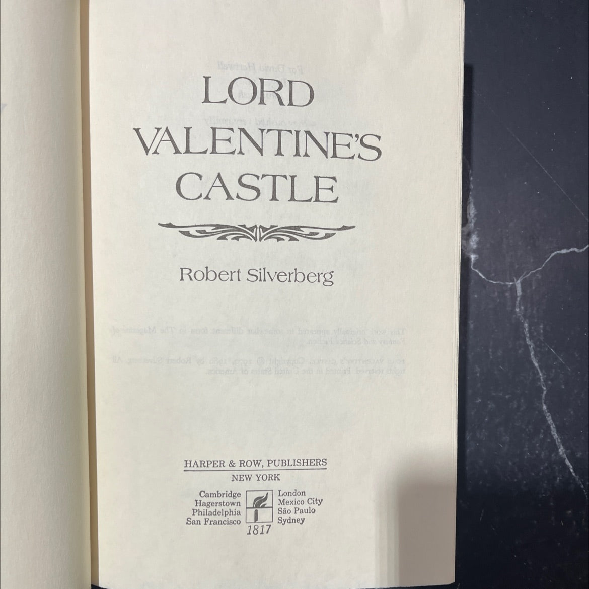 lord valentine's castle book, by Robert Silverberg, 1980 Hardcover image 2