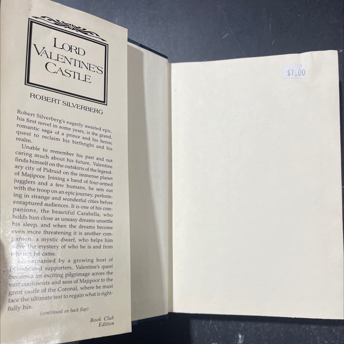 lord valentine's castle book, by Robert Silverberg, 1980 Hardcover image 4