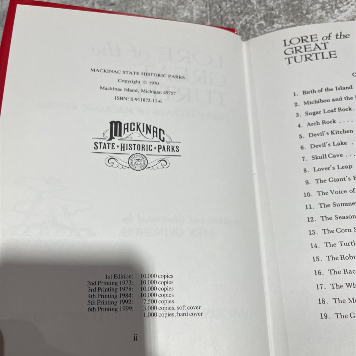 lore of the great turtle indian legends of mackinac retold book, by dirk gringhuis, 1999 Hardcover image 3