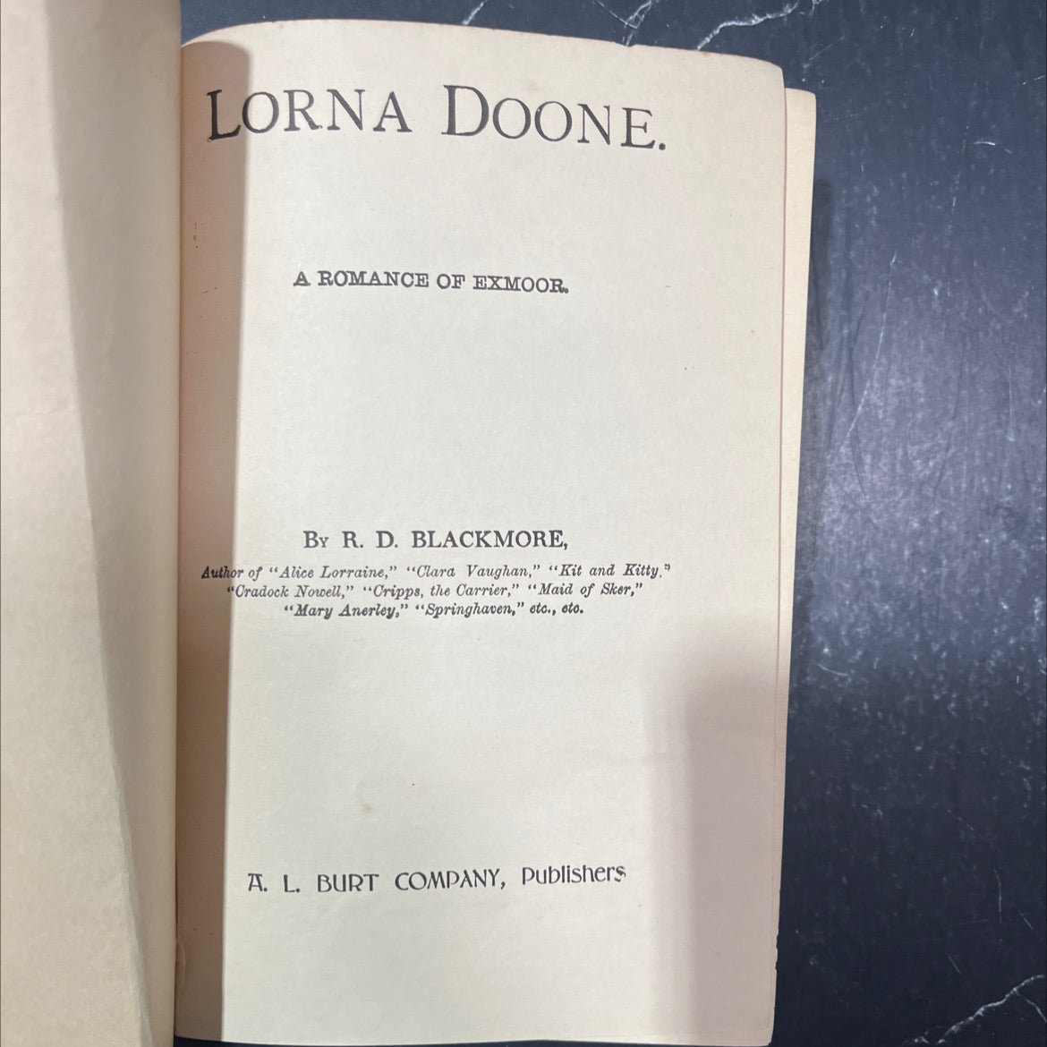 lorna doone. a romance of exmoor book, by r. d. blackmore, unknown Hardcover image 2