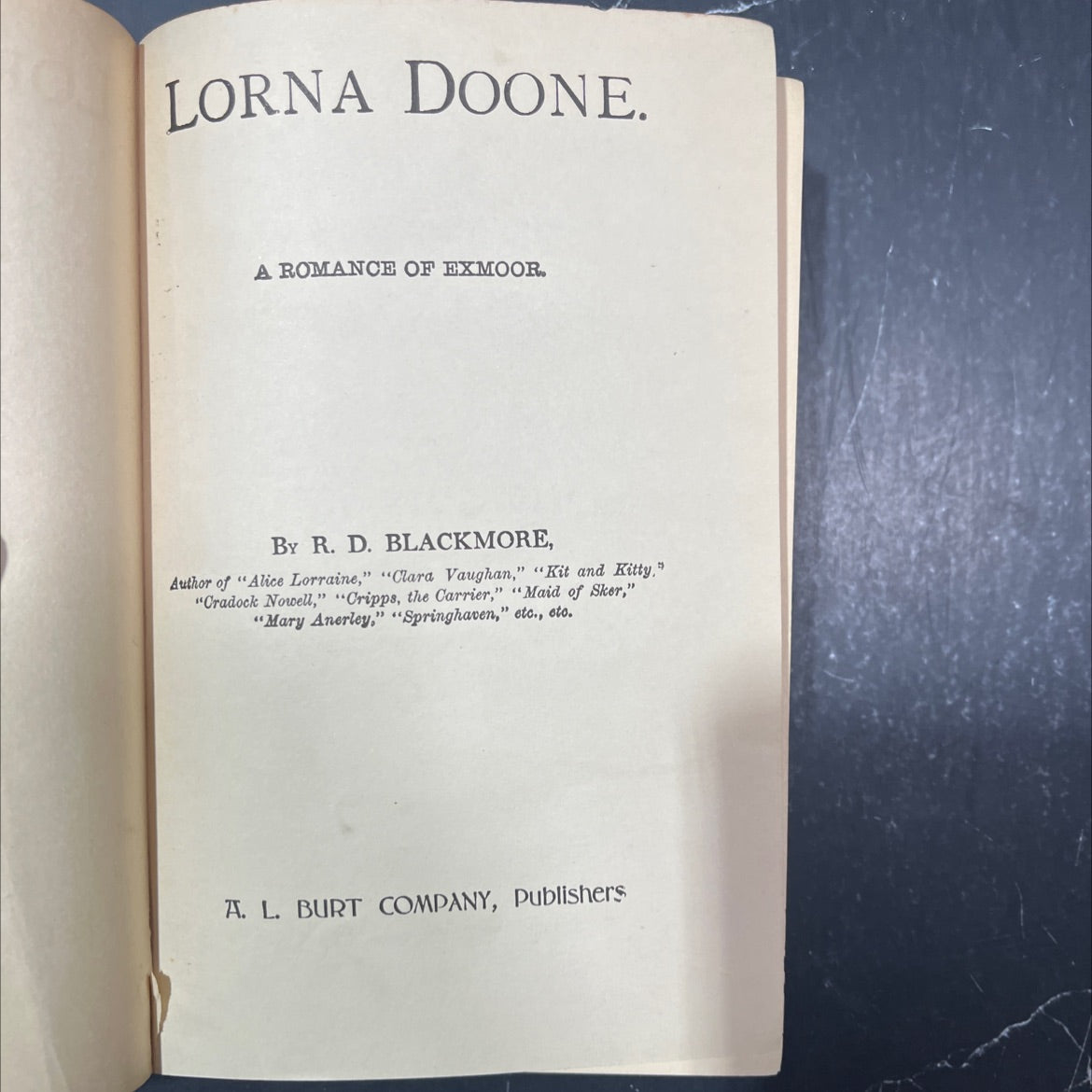 lorna doone. a romance of exmoor book, by r. d. blackmore, unknown Hardcover image 3
