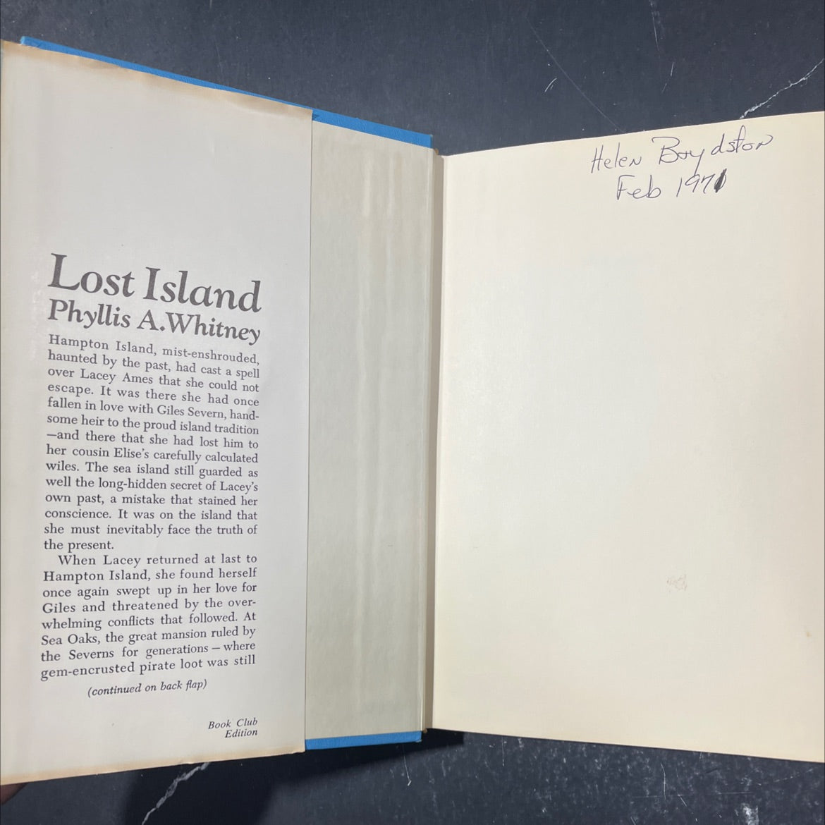lost island book, by phyllis a. whitney, 1970 Hardcover image 4
