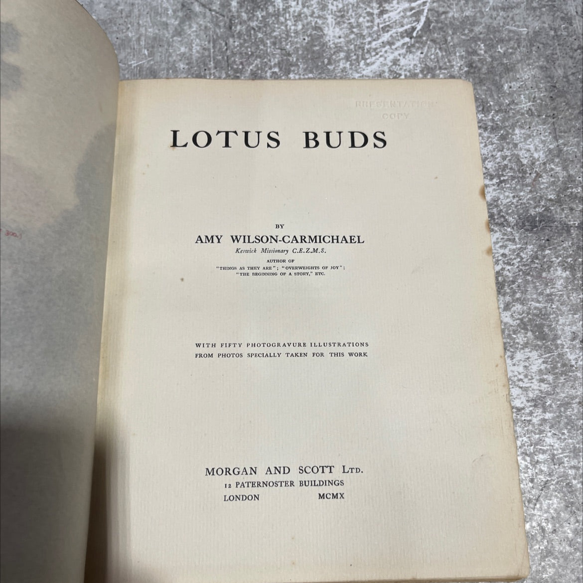 lotus buds book, by amy wilson-carmichael, 1909 Hardcover image 2