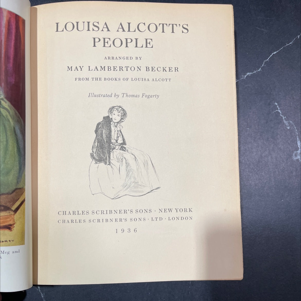 louisa alcott's people book, by may lamberton becker, 1936 Hardcover image 2