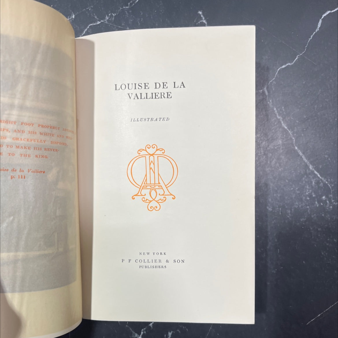 louise de la valliere book, by unknown, 1910 Hardcover image 2