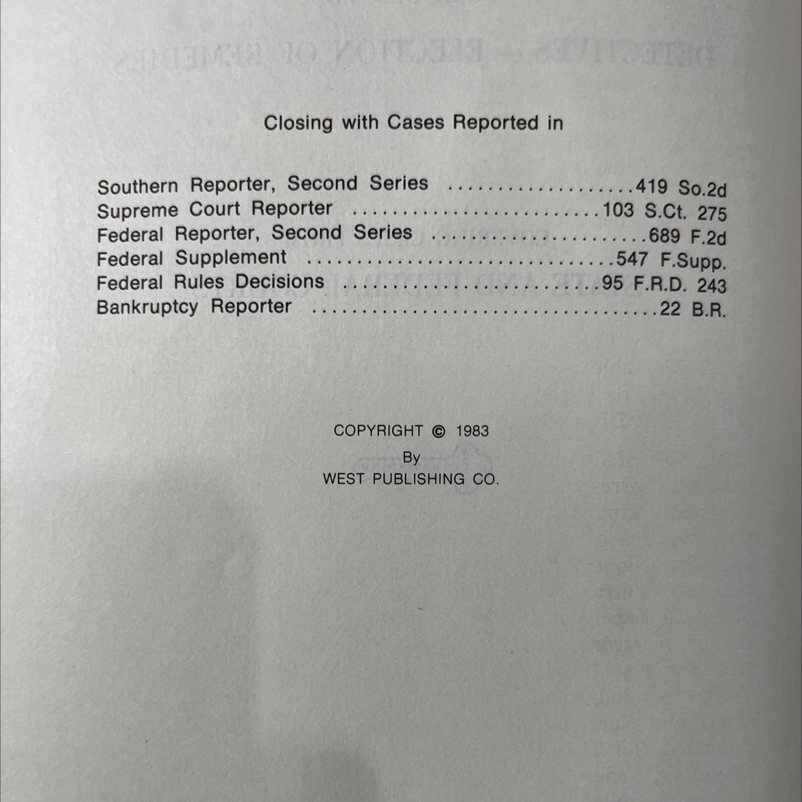 louisiana digest detectives volume 7b election of remedies covering cases from state and federal courts key number image 3