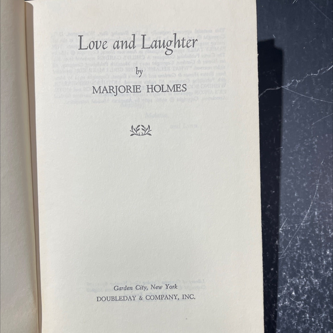love and laughter book, by marjorie holmes, 1967 Hardcover image 2