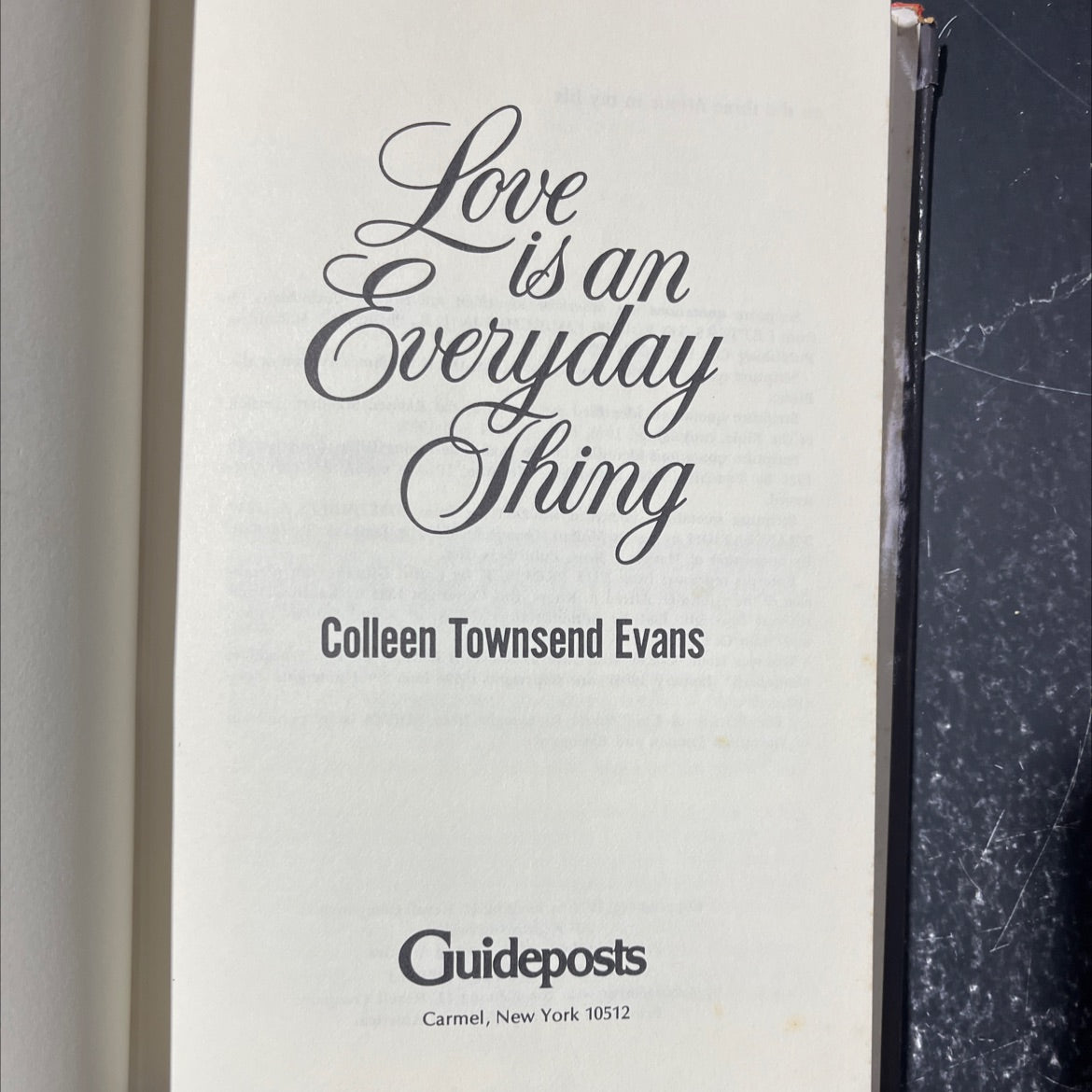 love everyday thing book, by Colleen Townsend Evans, 1974 Hardcover image 2