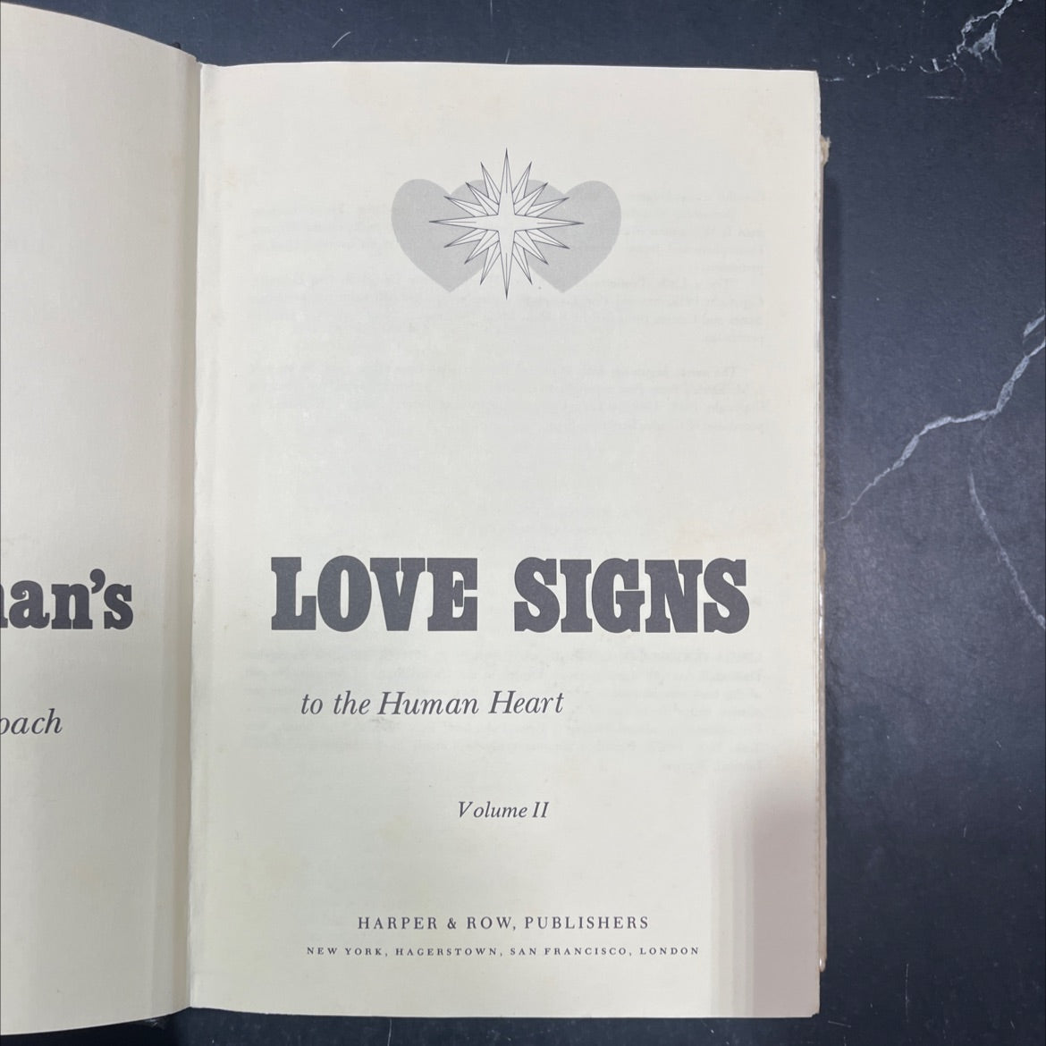 love signs to the human heart volume ii book, by ian's bach, 1978 Hardcover image 2