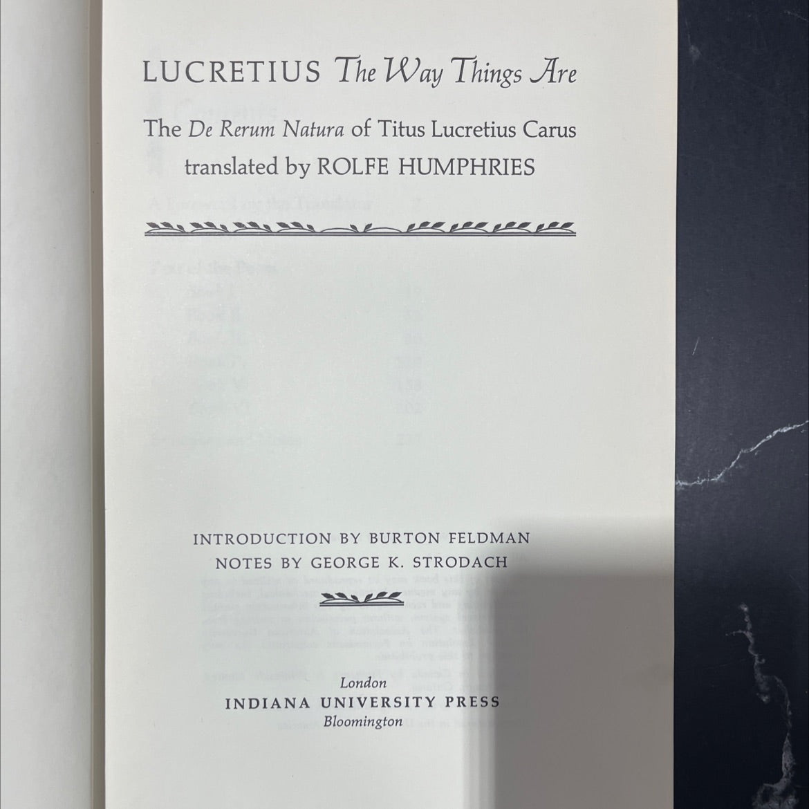 lucretius the way things are the de rerum natura of titus lucretius carus book, by titus lucretius carus, 1968 Hardcover image 2