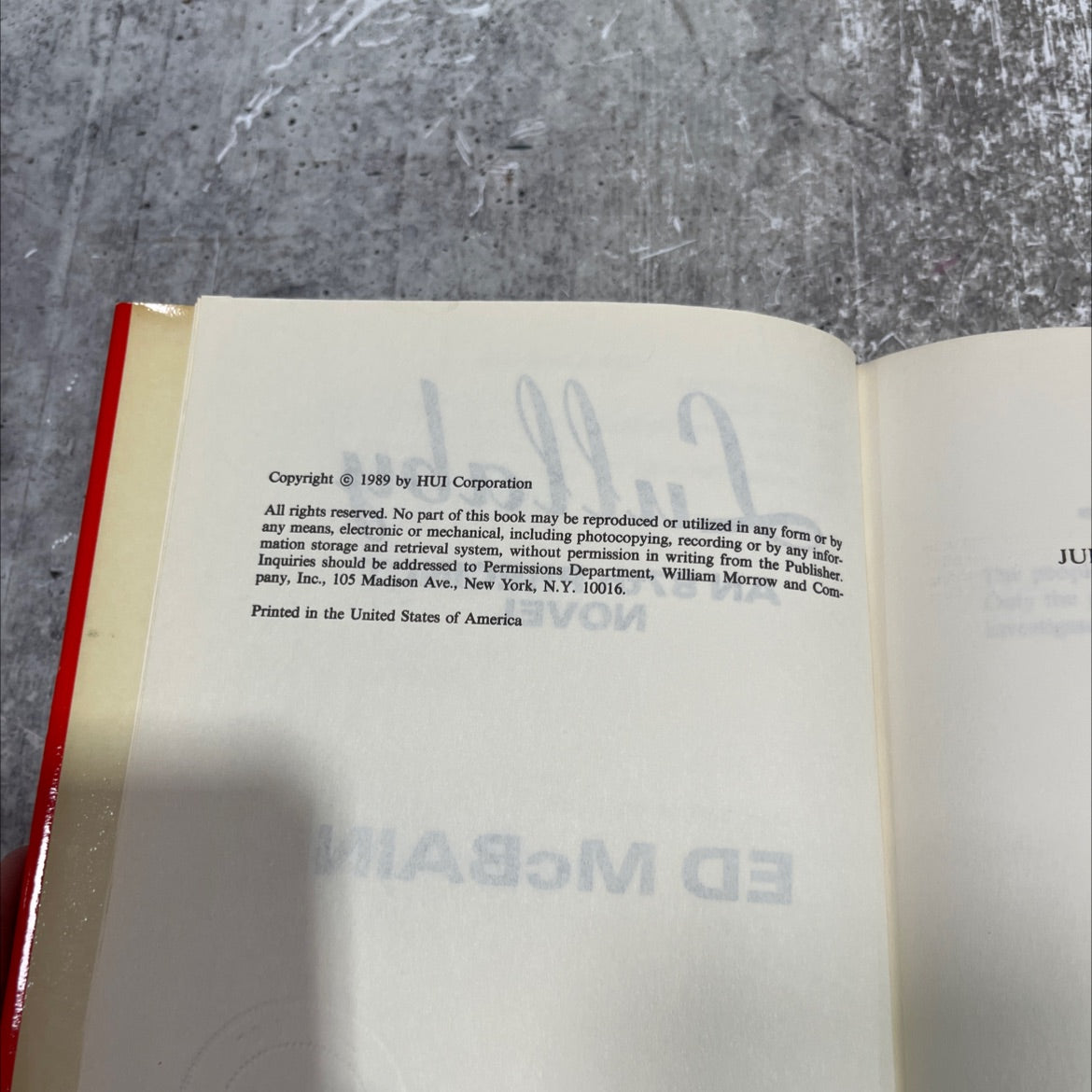lullaby book, by ed mcbain, 1989 Hardcover image 3