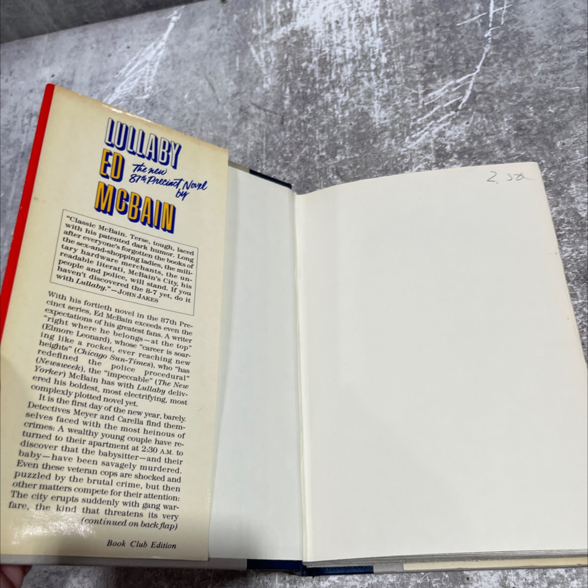 lullaby book, by ed mcbain, 1989 Hardcover image 4