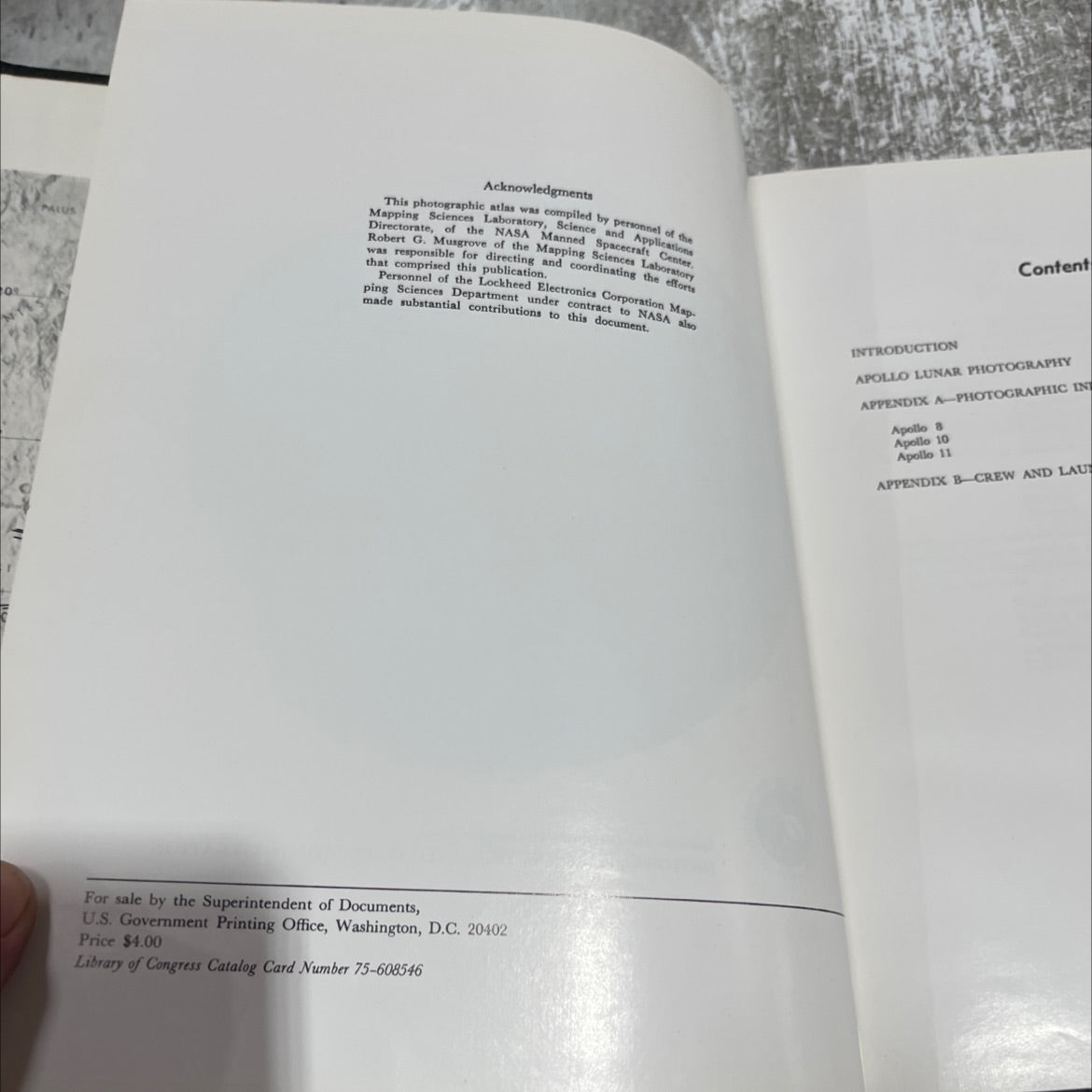 lunar photographs from apollos 8, 10, and 11 book, by robert g. musgrove, 1971 Hardcover image 3