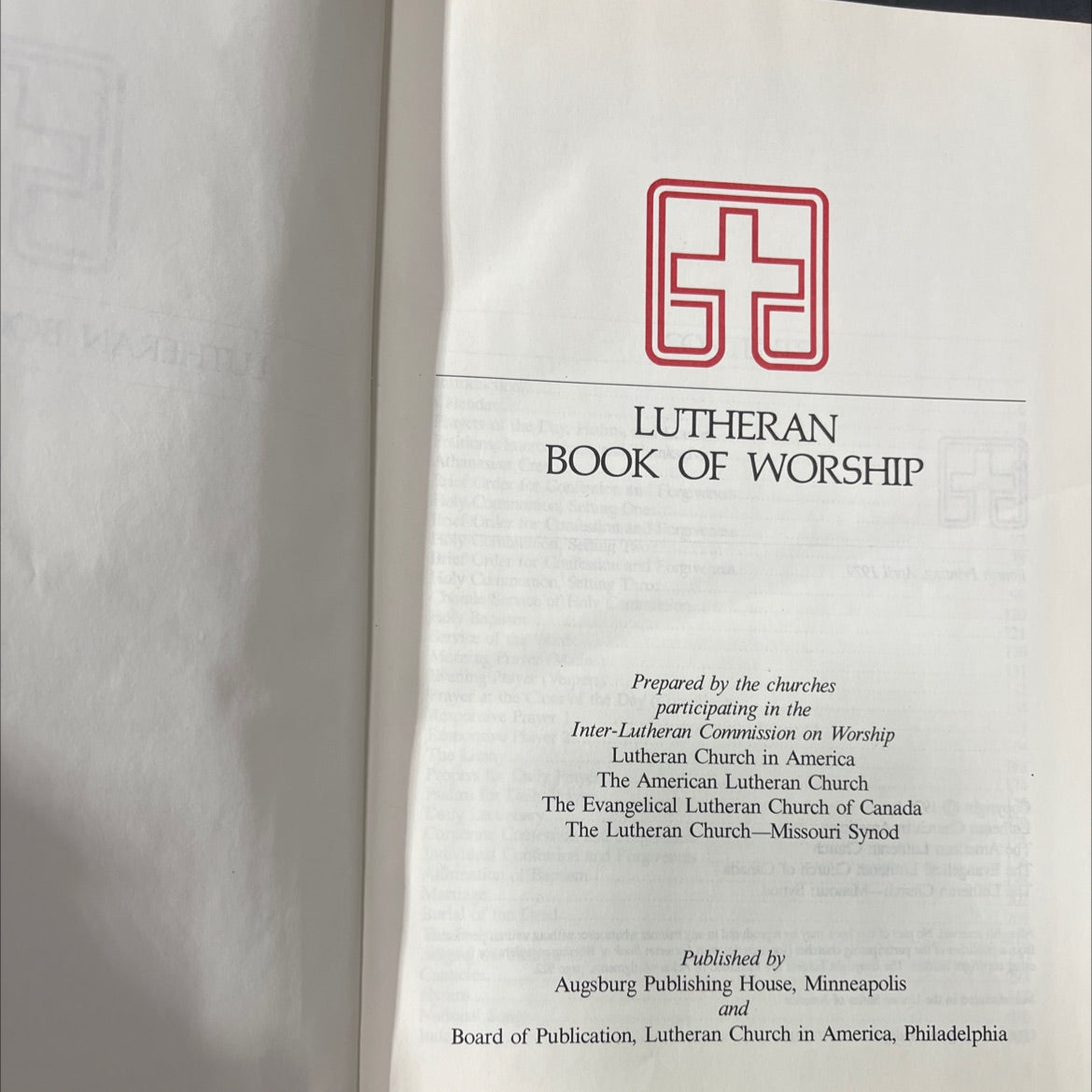 lutheran book of worship book, by unknown, 1979 Hardcover image 2