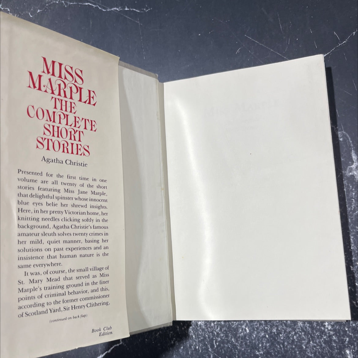 m miss marple the complete short stories book, by Agatha Christie, 1985 Hardcover image 4