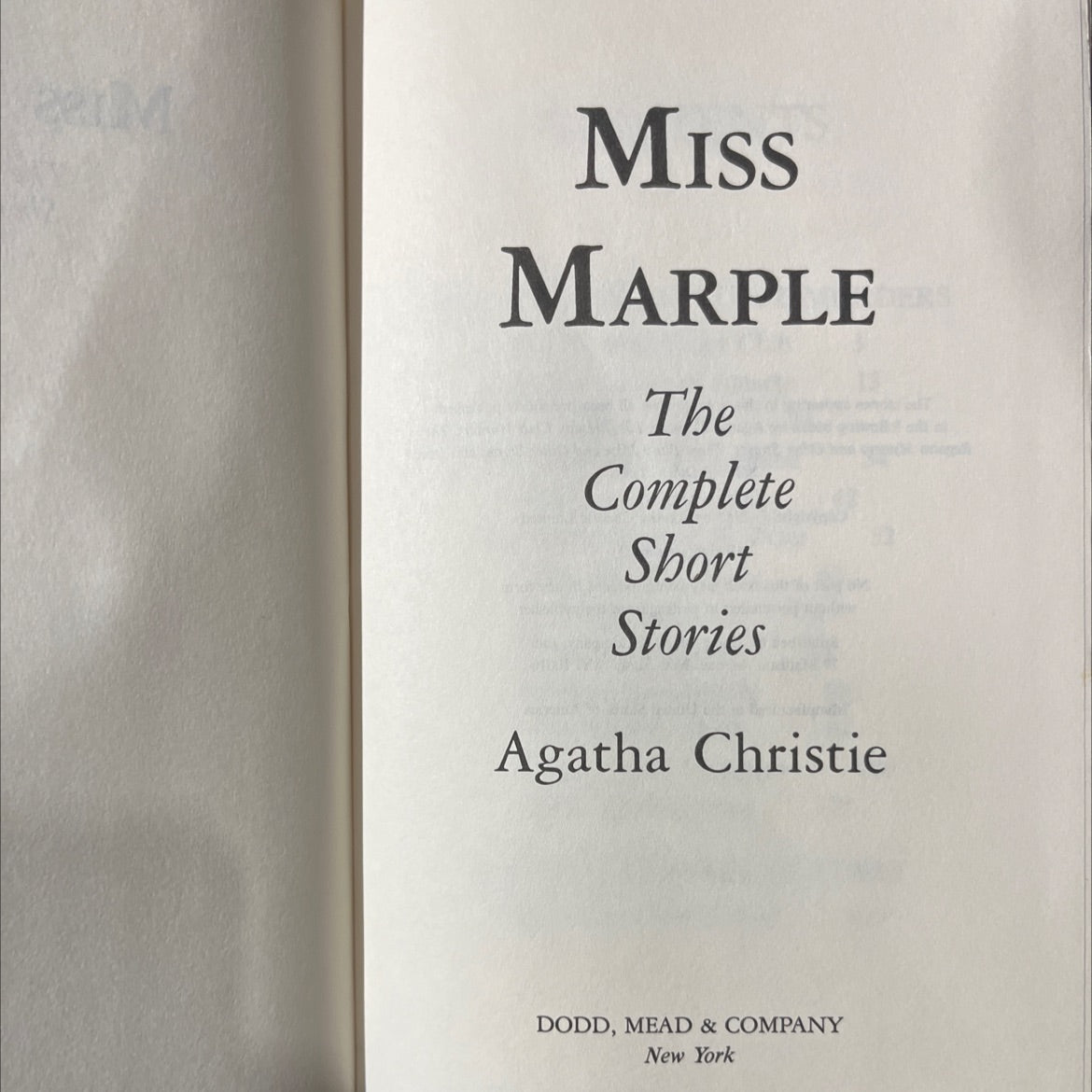 m miss marple the complete short stories book, by Agatha Christie, 1985 Hardcover image 2