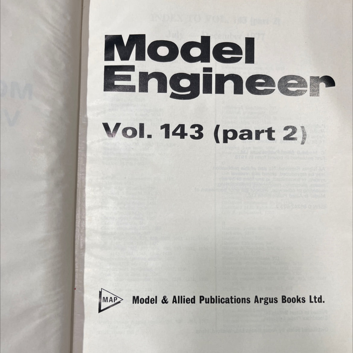 m model engineer vol. 143 (part 2) book, by unknown, 1978 Hardcover image 2