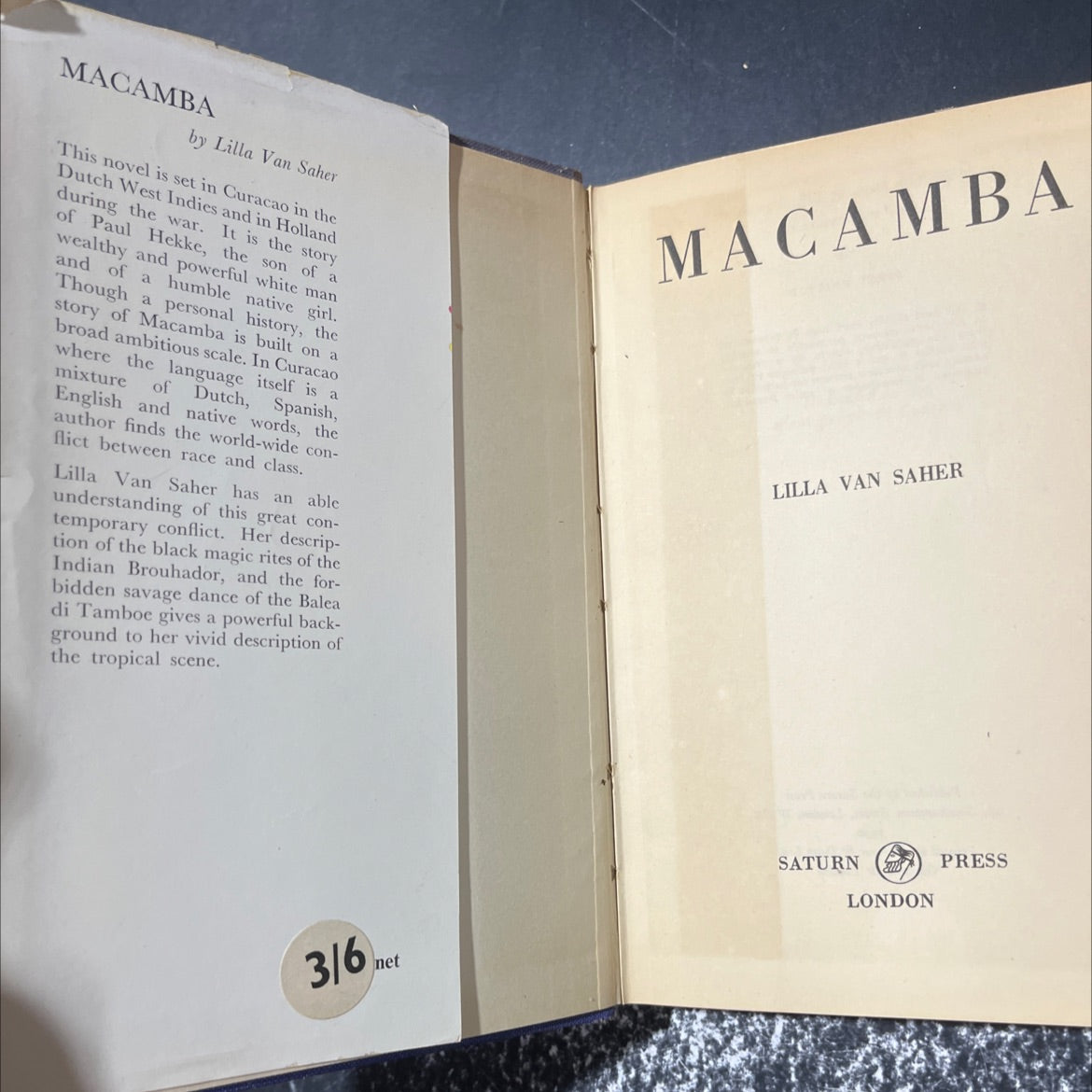 macamba book, by Lilla Van Saher, 1949 Hardcover image 4
