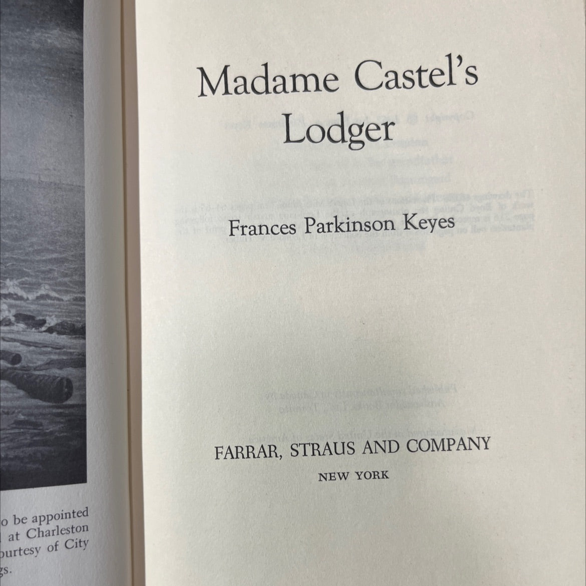 madame castel's lodger book, by frances parkinson keyes, 1962 Hardcover image 2