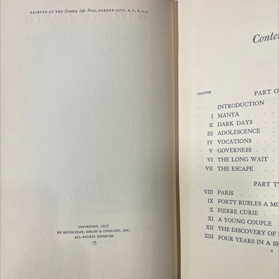 madame curie a biography book, by eve curie, 1939 Hardcover image 3