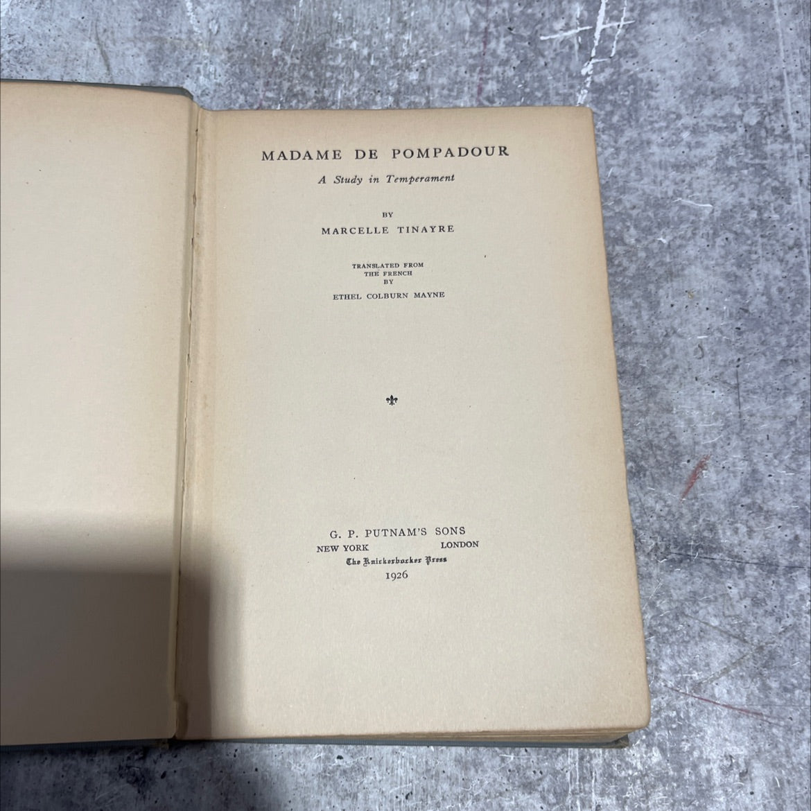 madame de pompadour a study in temperament book, by marcelle tinayre, 1926 Hardcover image 2