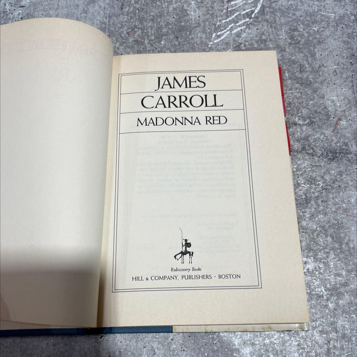 madonna red book, by James Carroll, 1976 Hardcover image 2