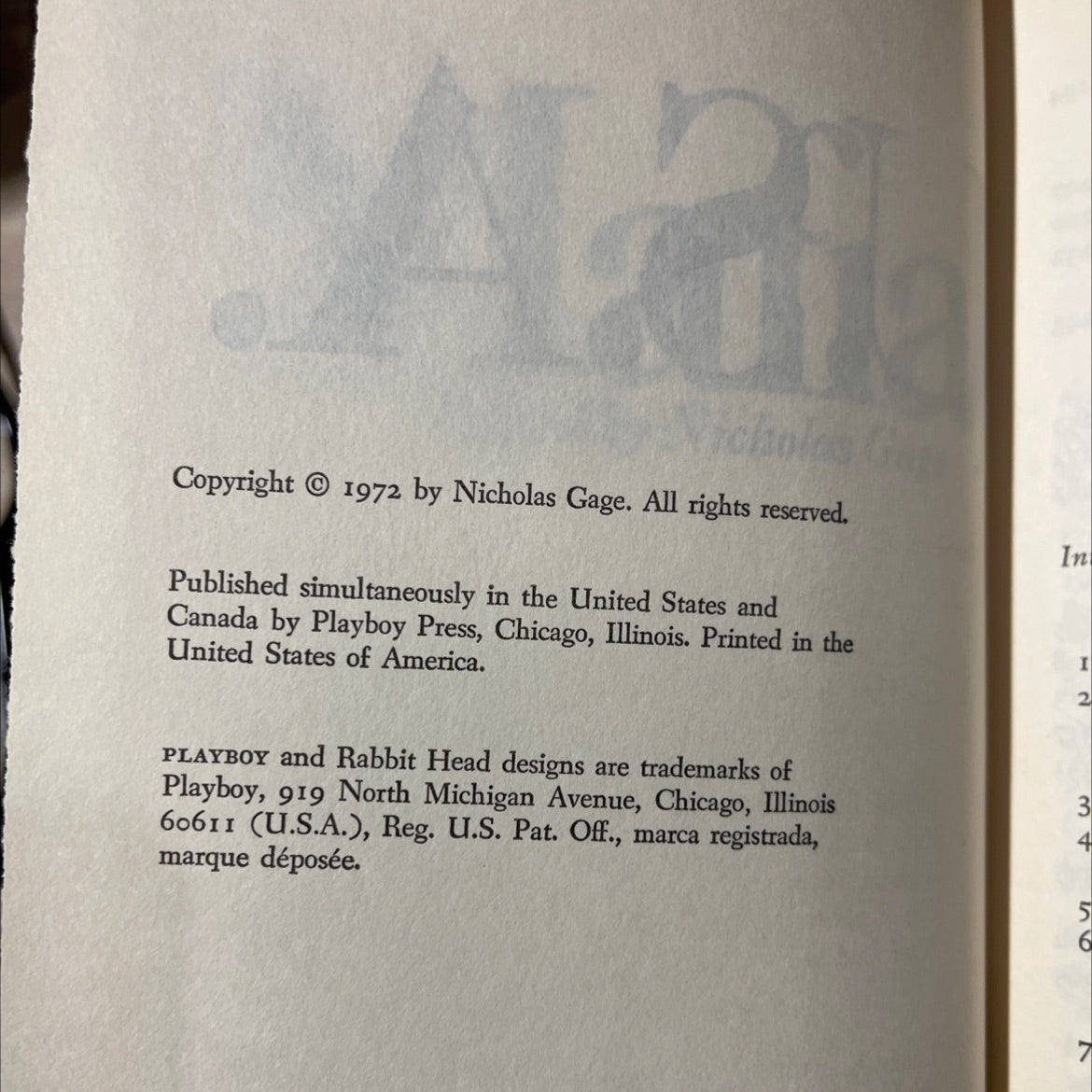 mafia u.s.a. book, by nicholas gage, 1972 Hardcover image 3