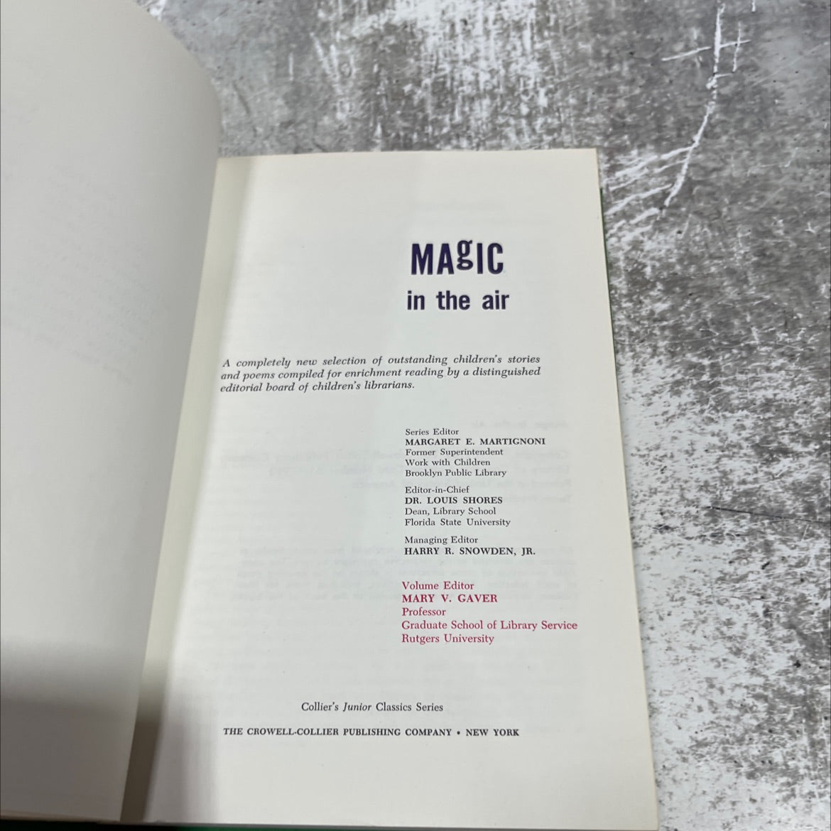 magic in the air book, by unknown, 1962 Hardcover image 2