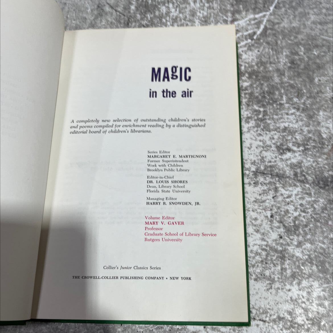 magic in the air book, by unknown, 1962 Hardcover image 2