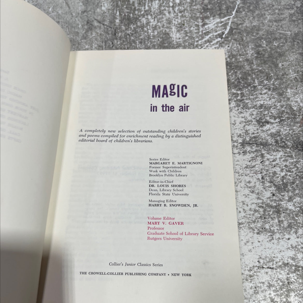 magic in the air book, by multiple authors, 1962 Hardcover image 2