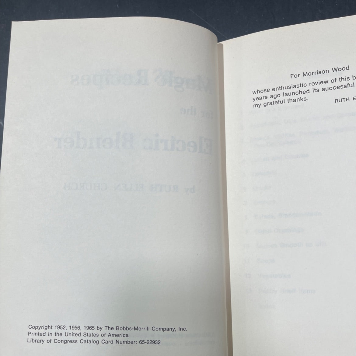 ade's fol magic recipes for the electric blender book, by ruth ellen church, 1965 Hardcover image 3
