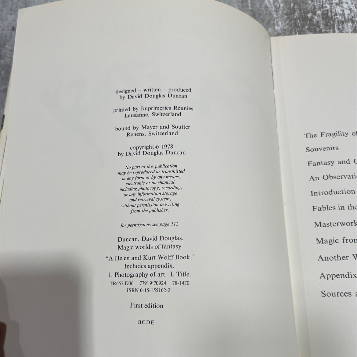 magic worlds of fantasy book, by David Douglas Duncan, 1978 Hardcover image 3