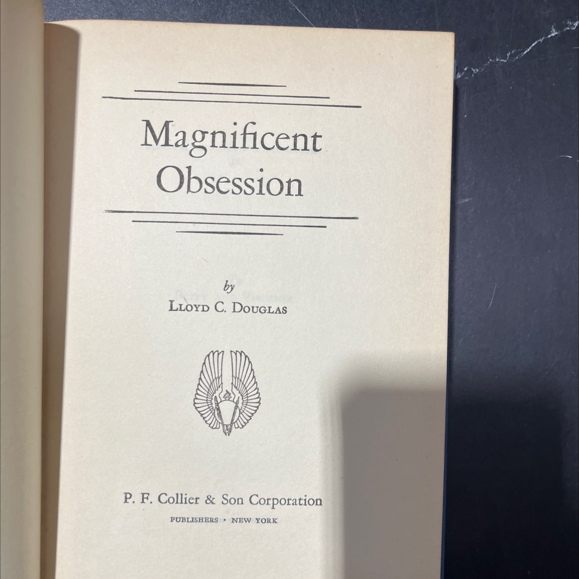 magnificent obsession book, by lloyd c. douglas, 1929 Hardcover image 2