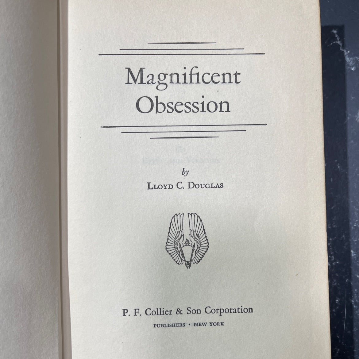magnificent obsession book, by lloyd c. douglas, 1929 Hardcover image 2