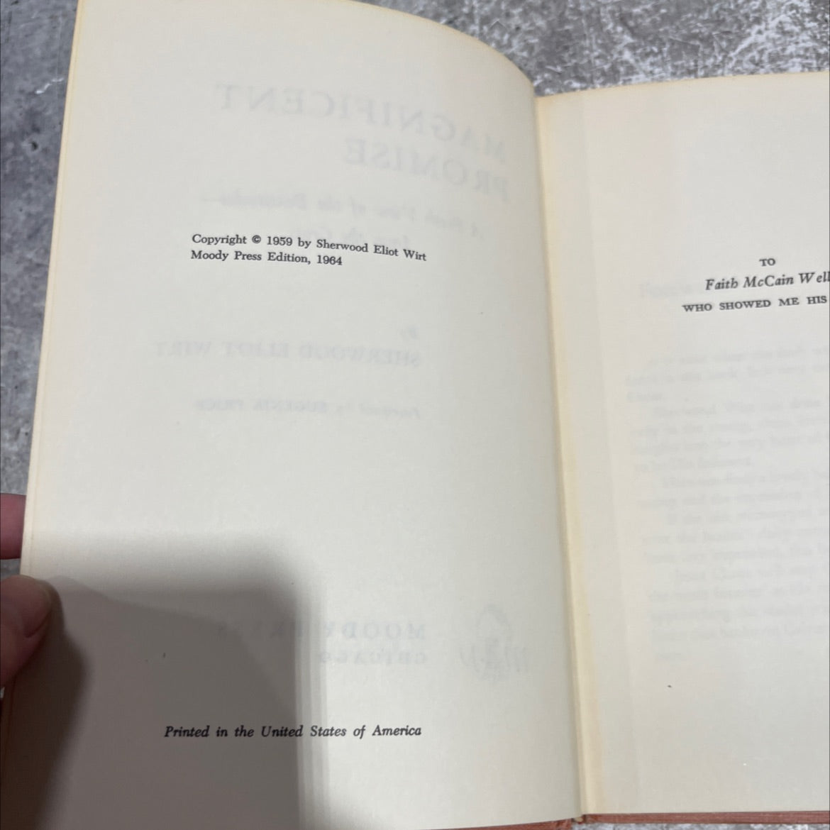magnificent promise a fresh view of the beatitudes- from the cross book, by sherwood eliot wirt, 1964 Hardcover image 3