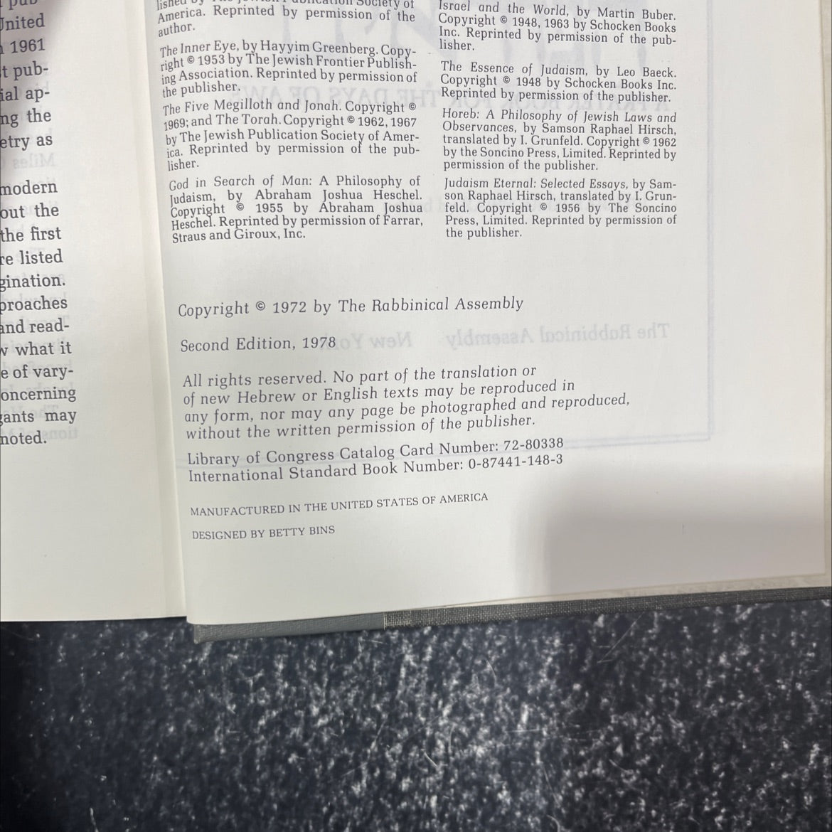 mahzor for rosh hashanah and yom kippur a prayer book for the days of awe book, by unknown, 1978 Hardcover image 3